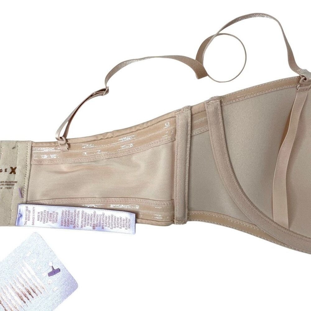 New Savage x Fenty‎ strapless nude bra Size 34C - Picture 7 of 11